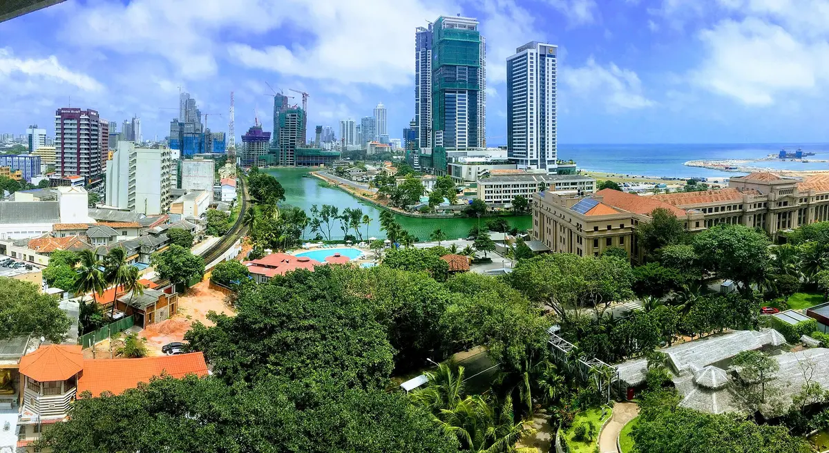 Colombo skyline and Beira Lake